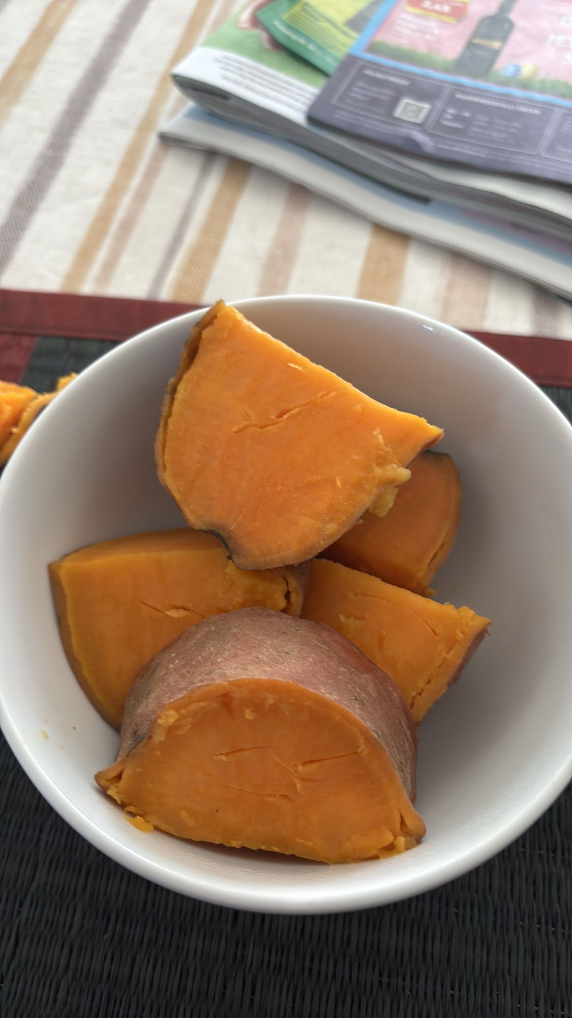 Gekochte Süßkartoffeln