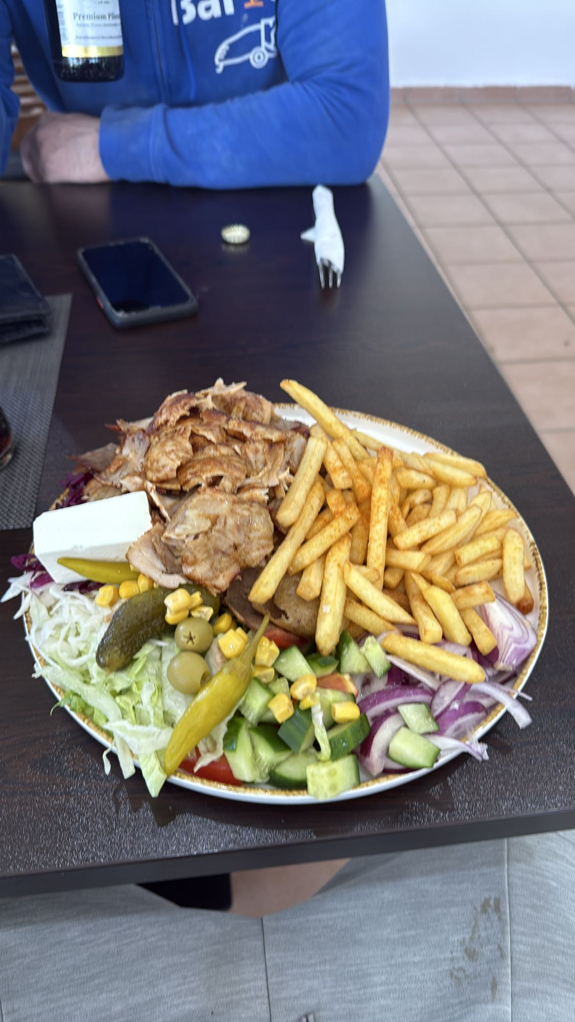 taler kebab z frytkami