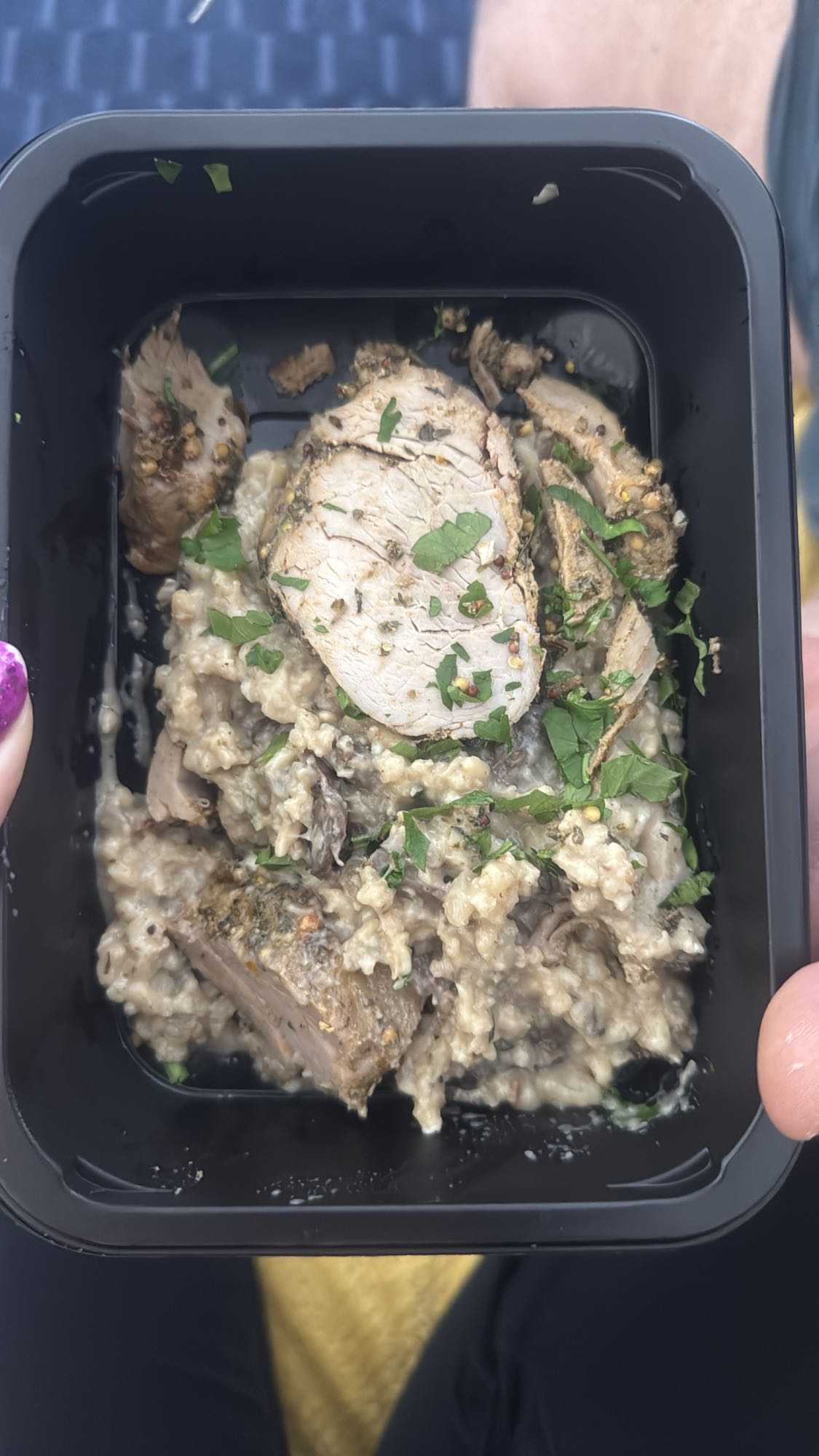 Kurczak z kaszą i grzybami