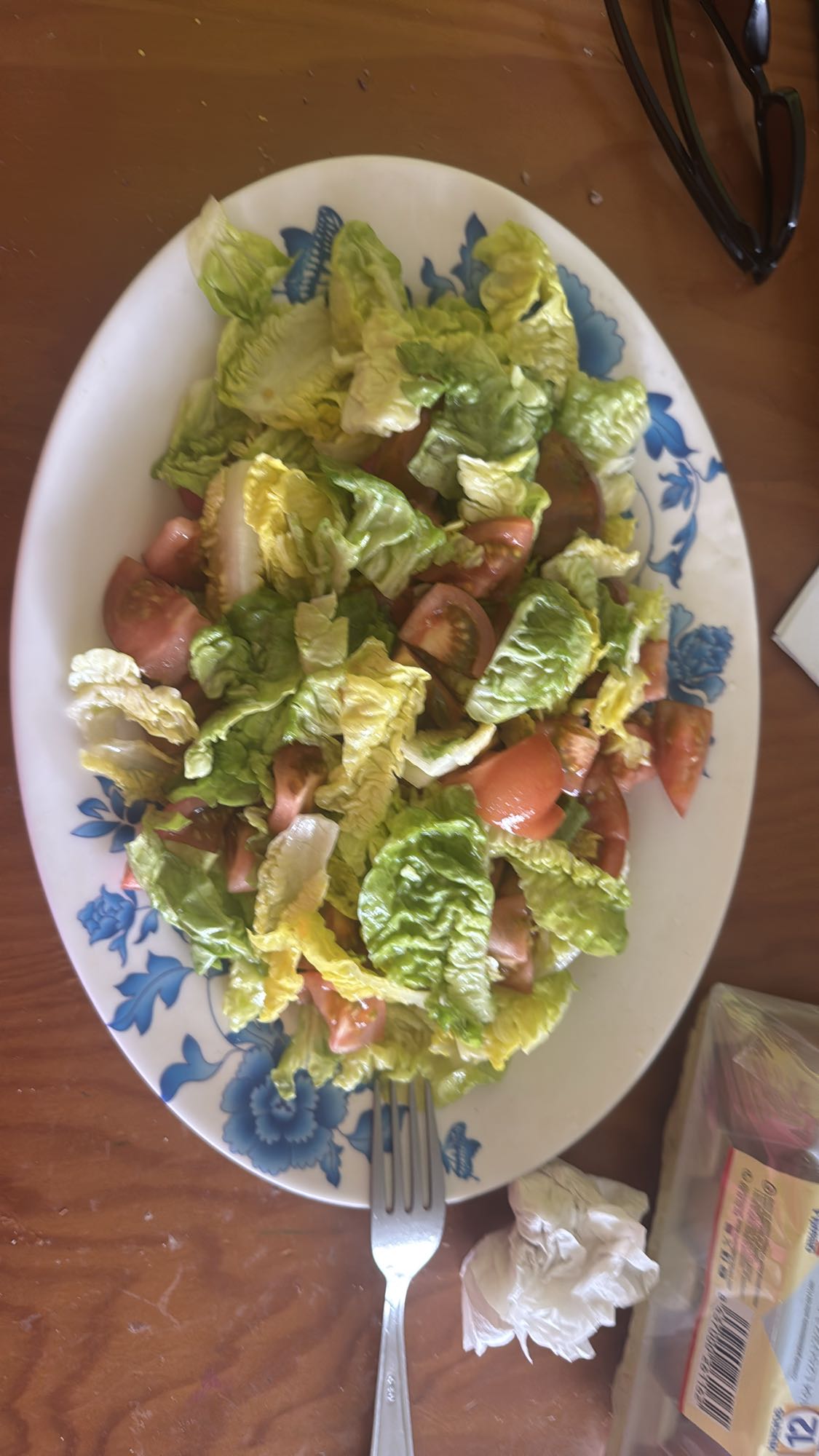 Ensalada de lechuga y tomate