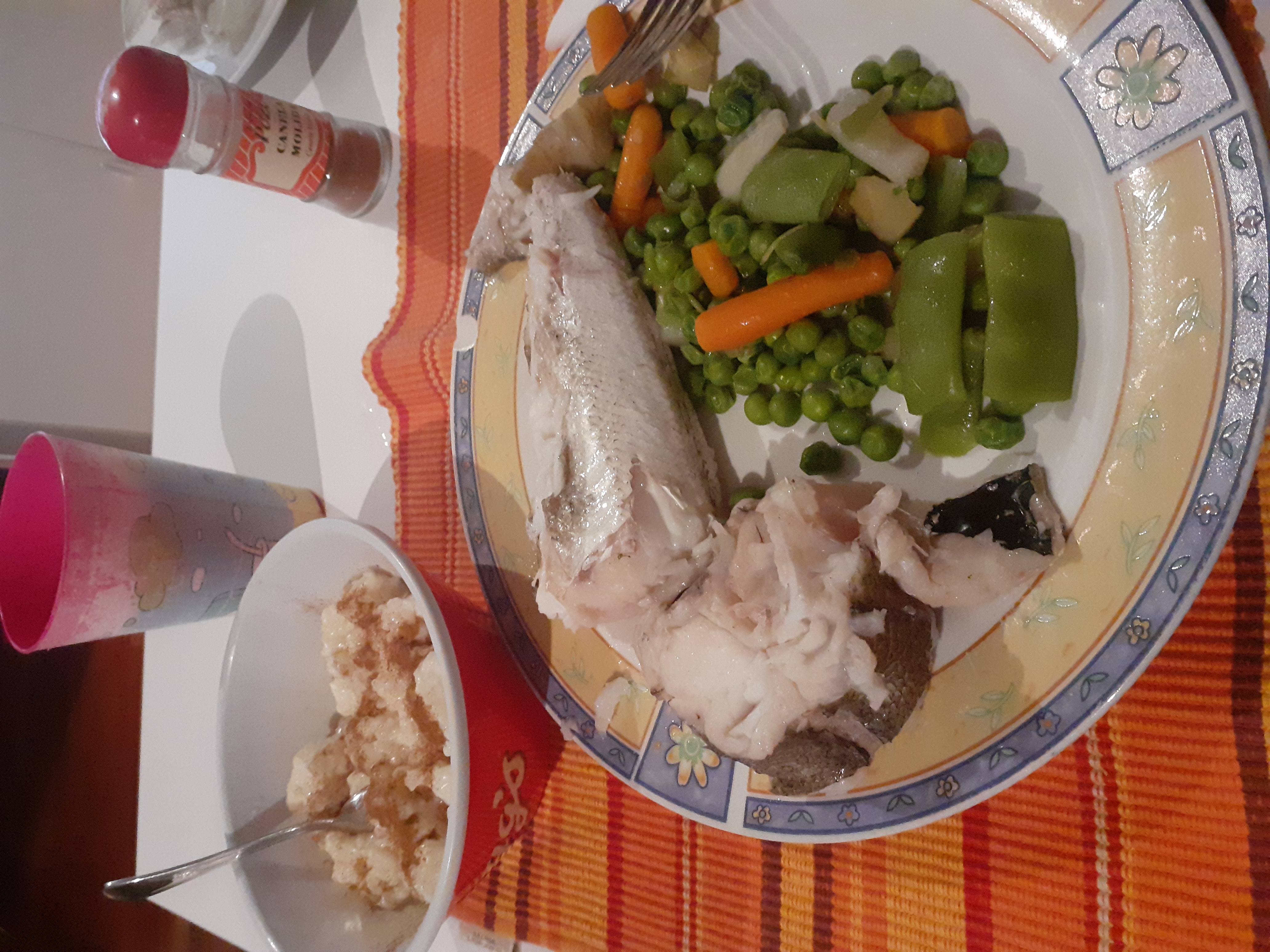 Pescado con verduras