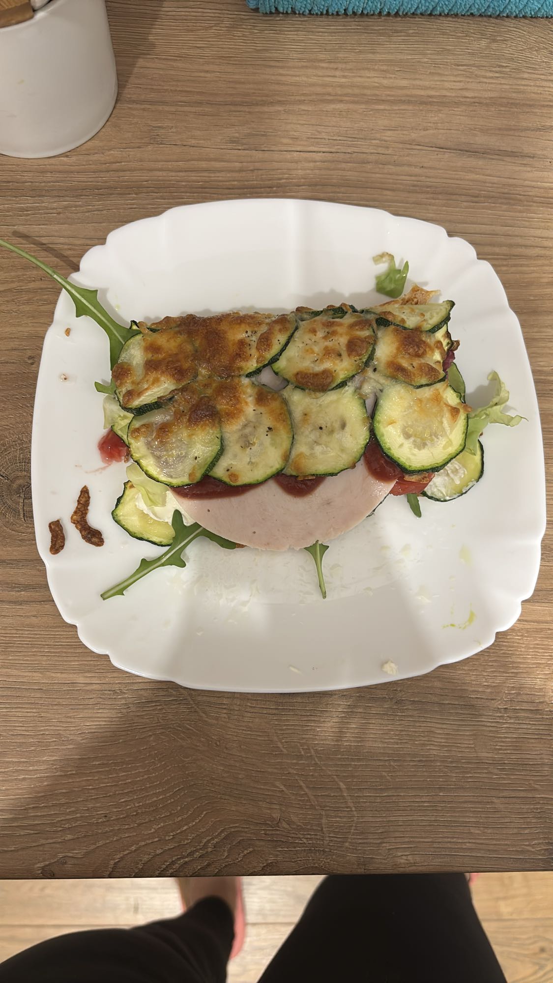 kanapka z cukinią i serem