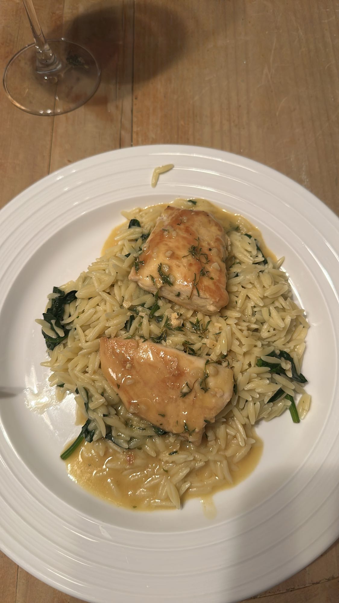 Poulet au citron et orzo