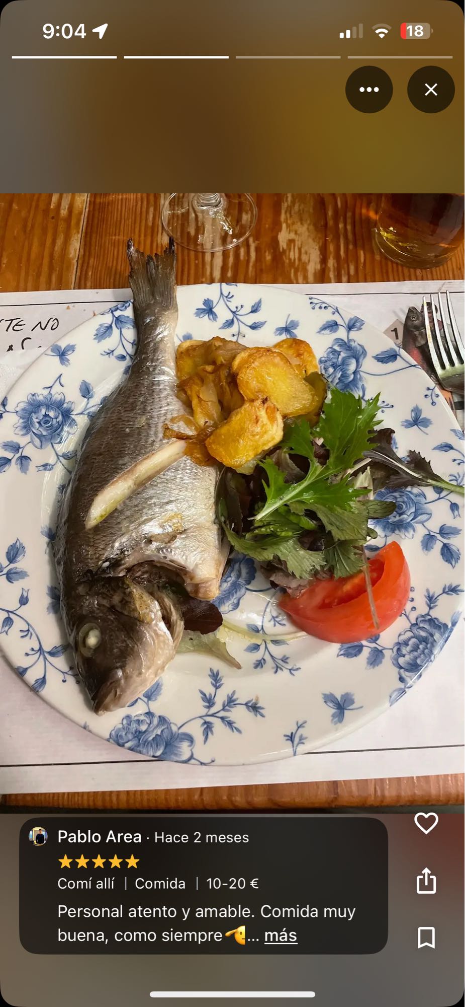 Lubina con guarnición