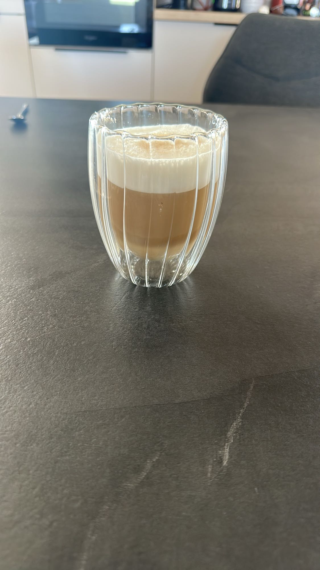 Café au lait mousseux