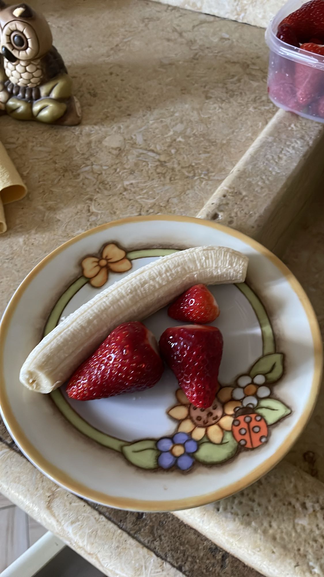 Banana and Strawberries