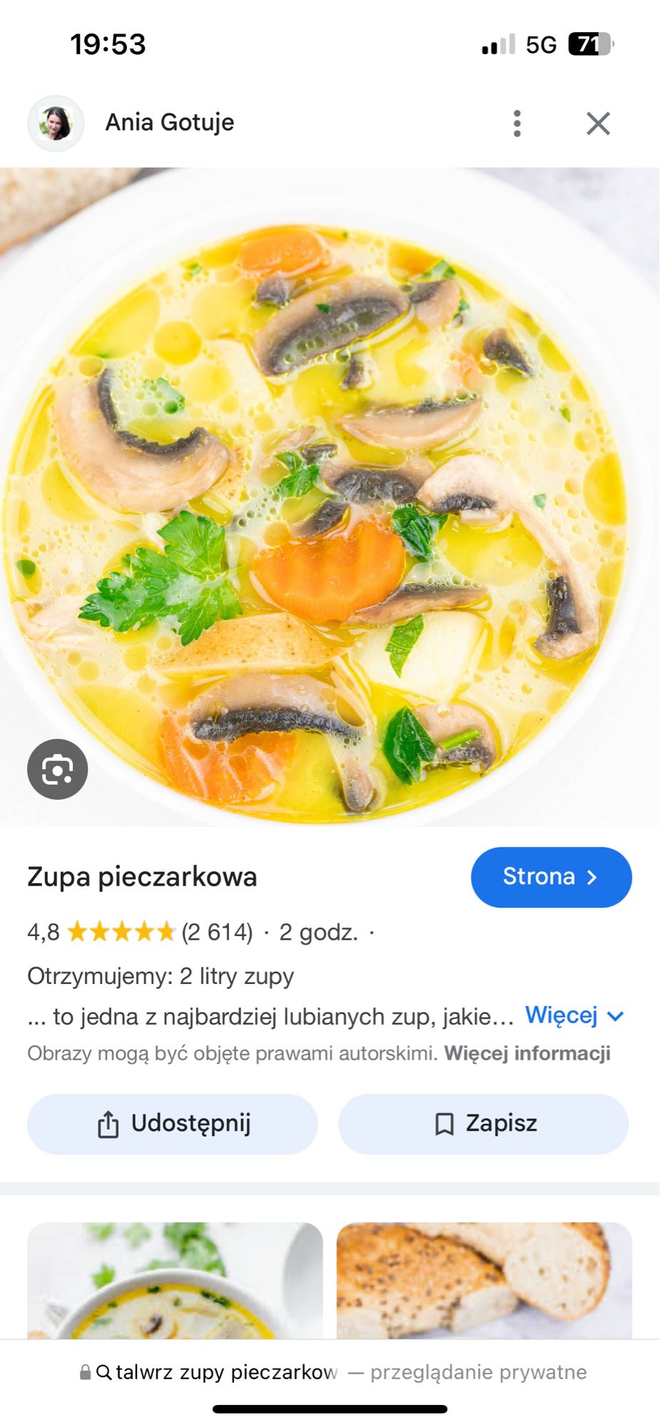 Zupa pieczarkowa