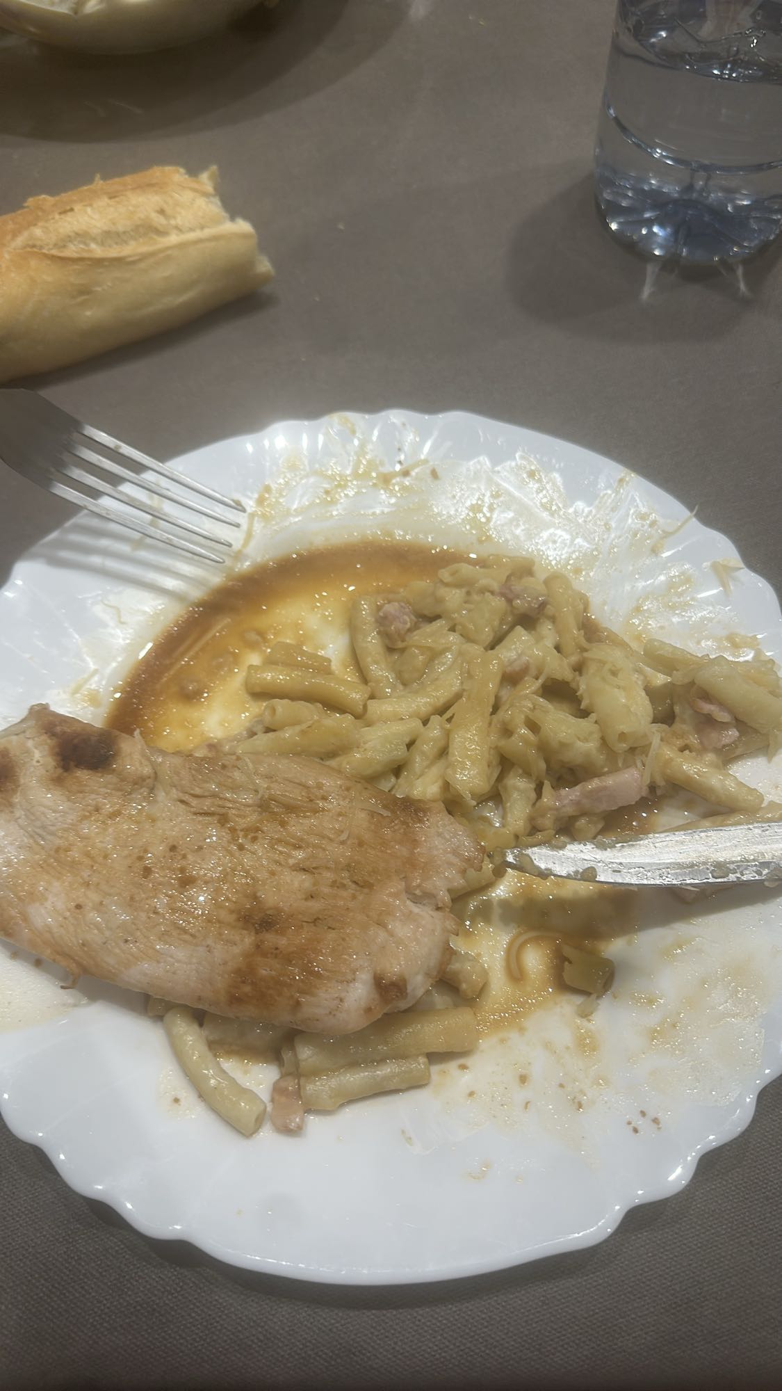 Poulet et pâtes crémeuses