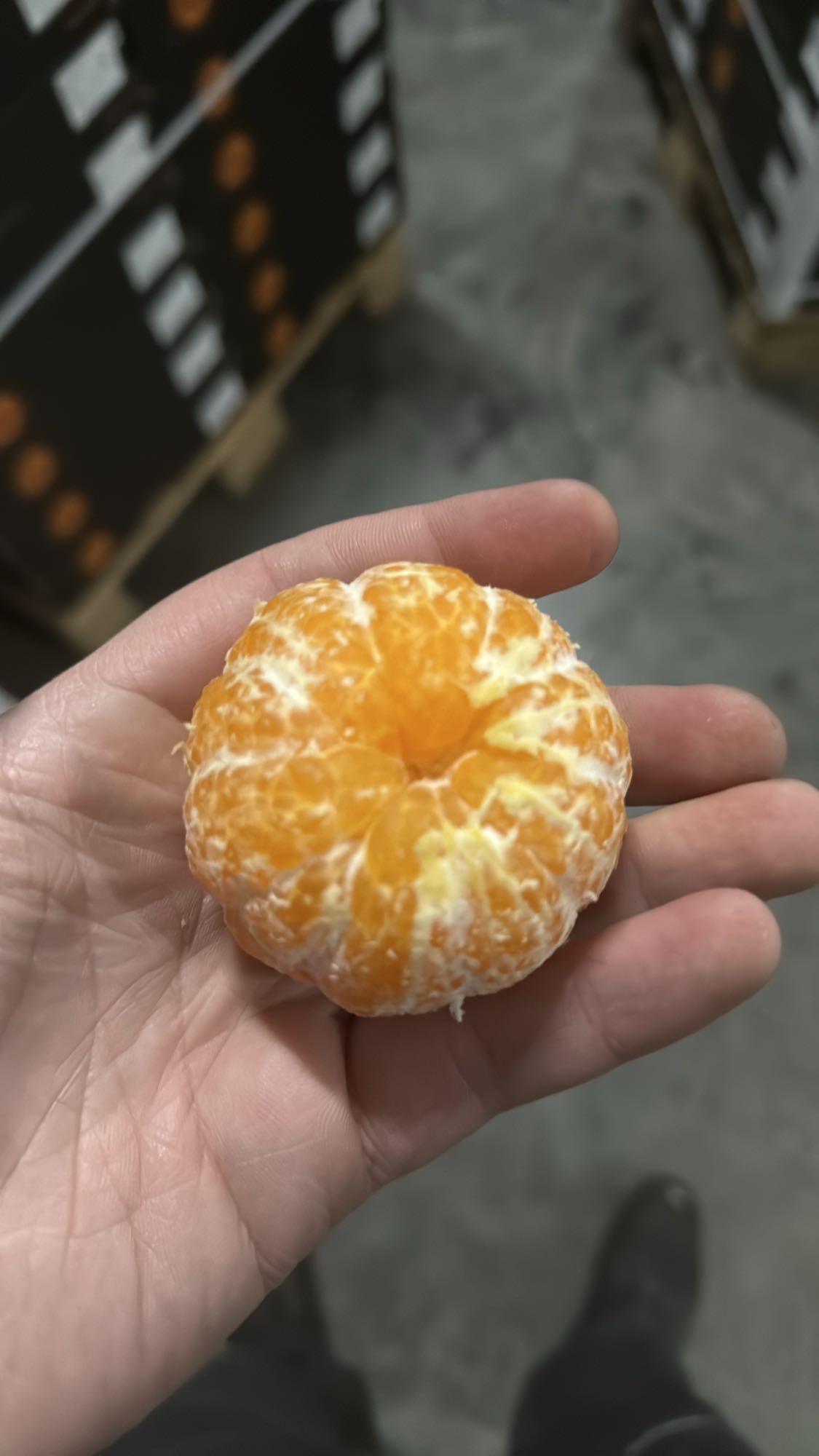 Geschälte Mandarine