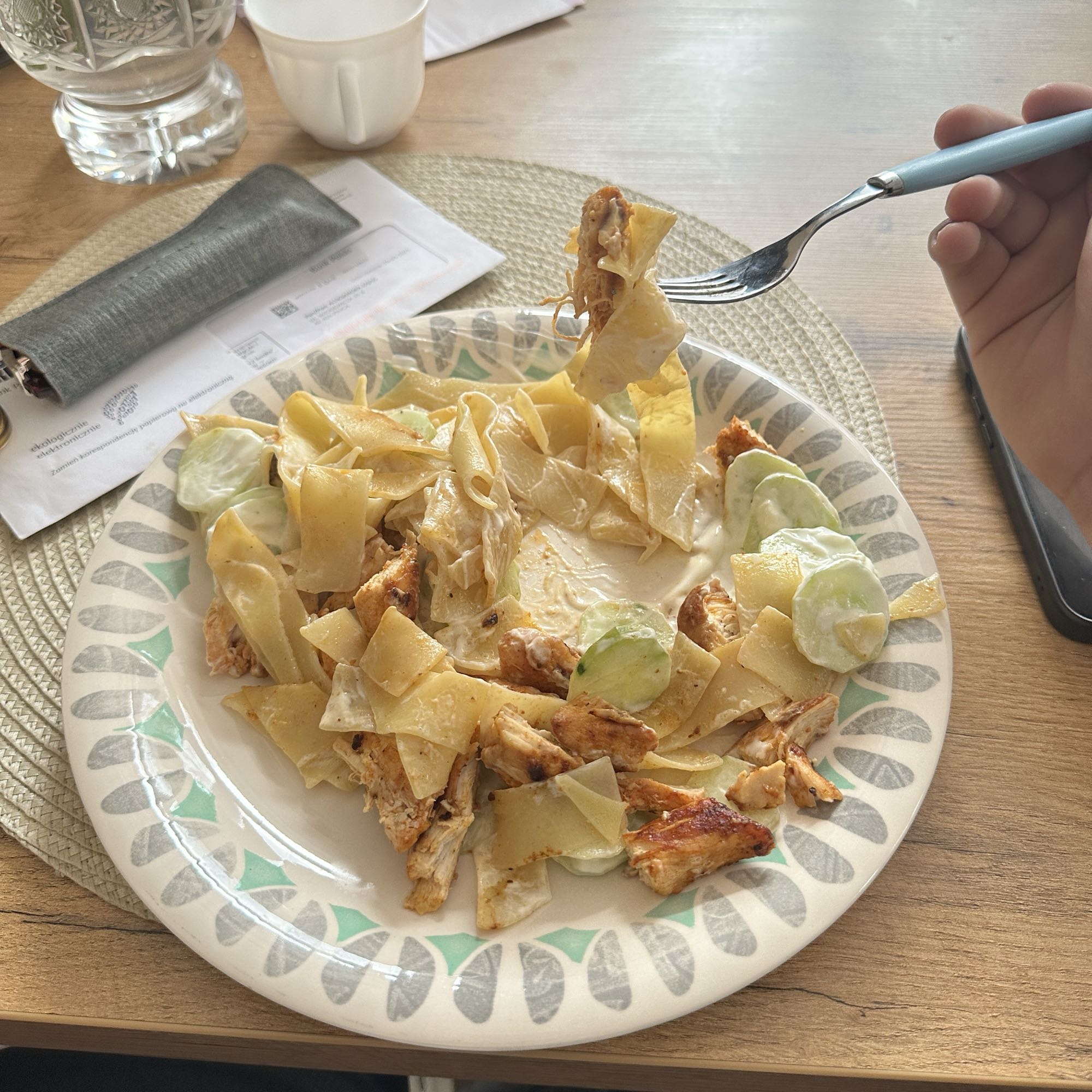 Makaron z kurczakiem