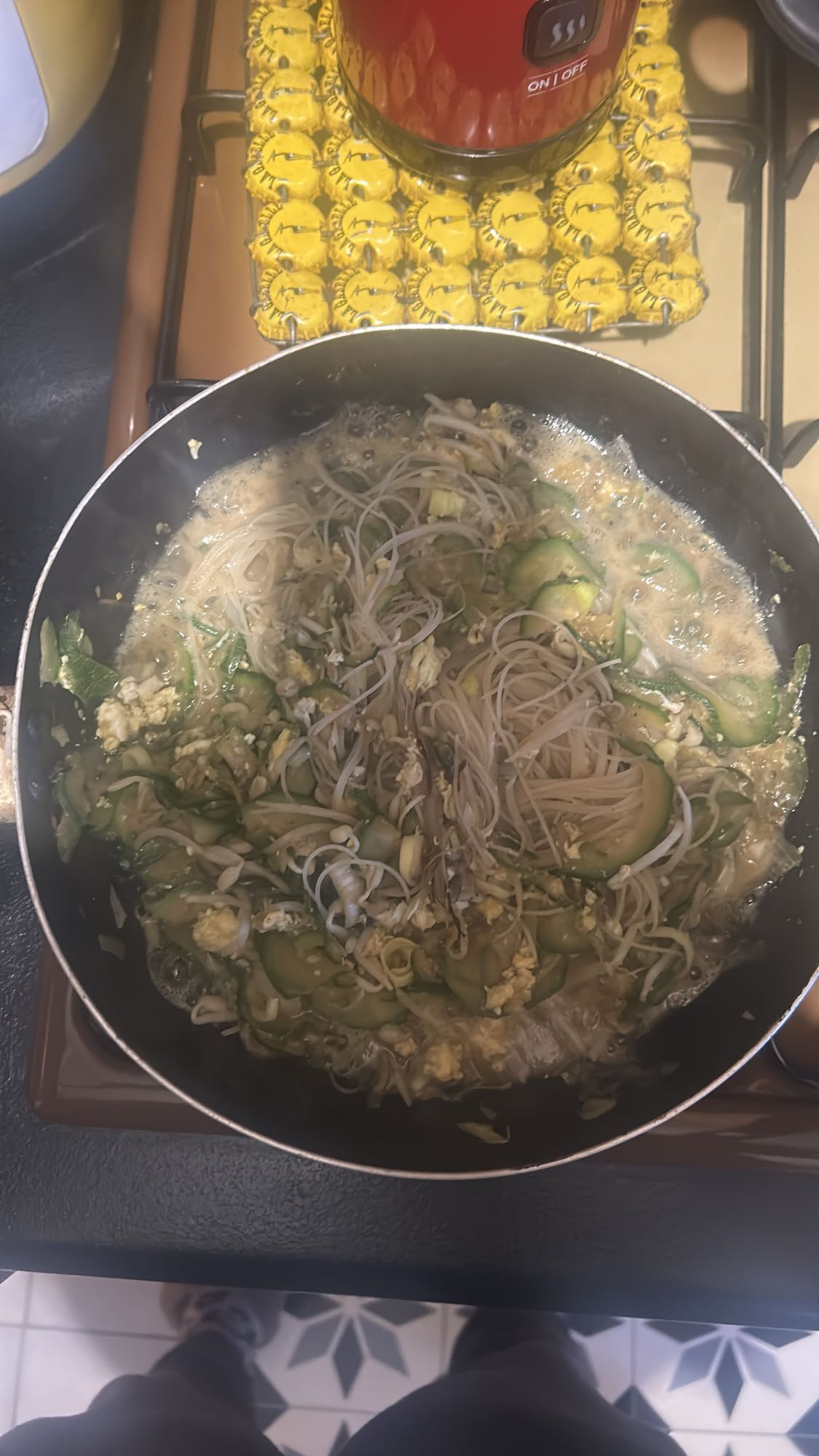 Zucchini Egg Noodle Stirfry