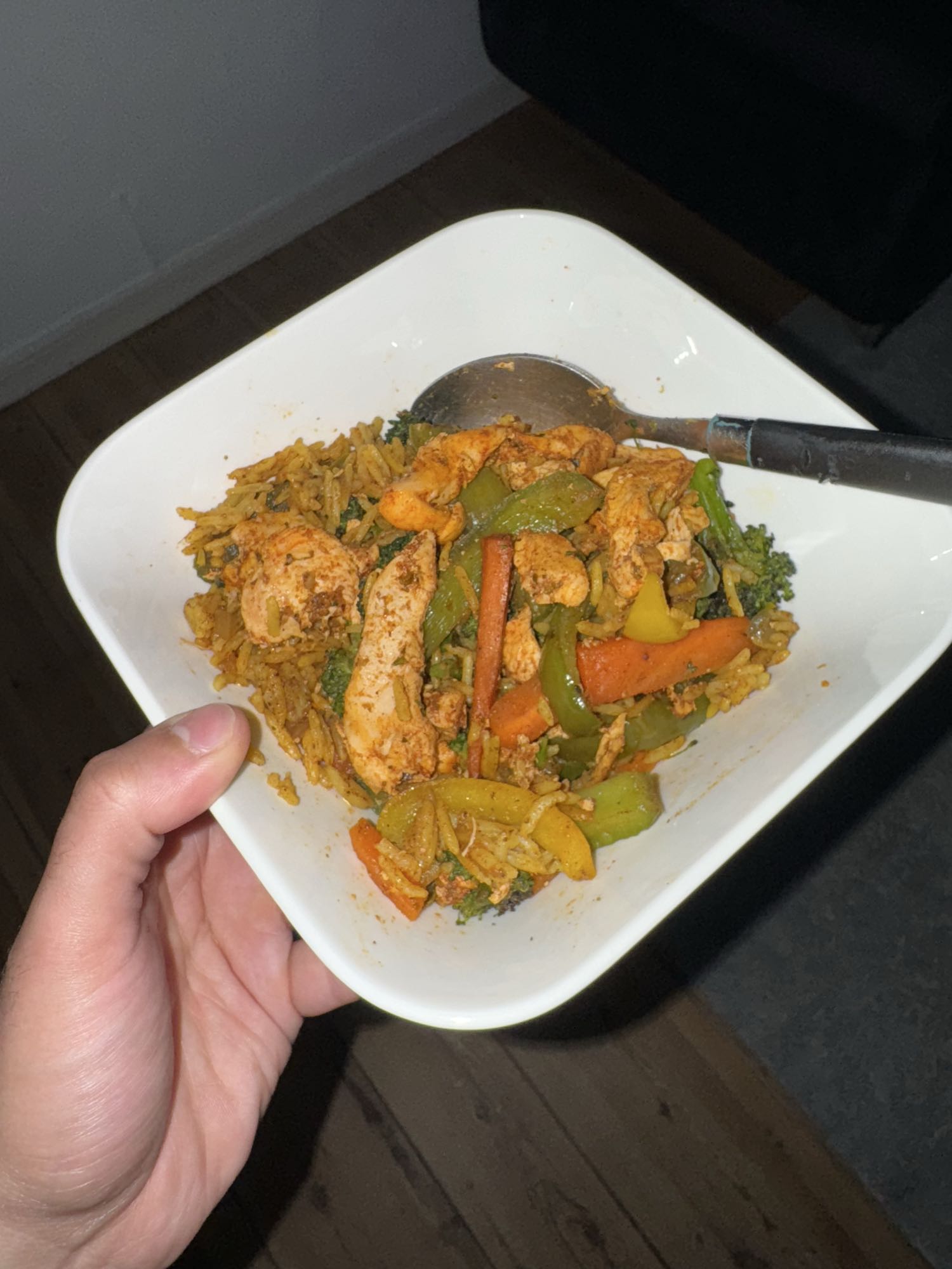 Hähnchen-Gemüse-Reis