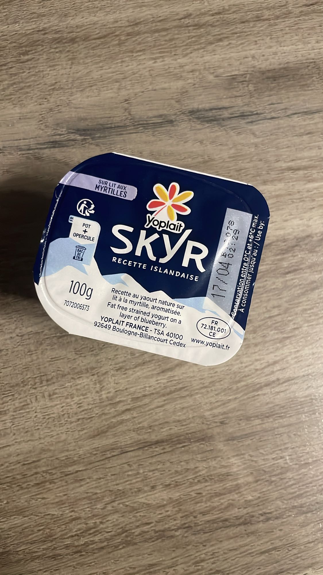 Skyr aux myrtilles
