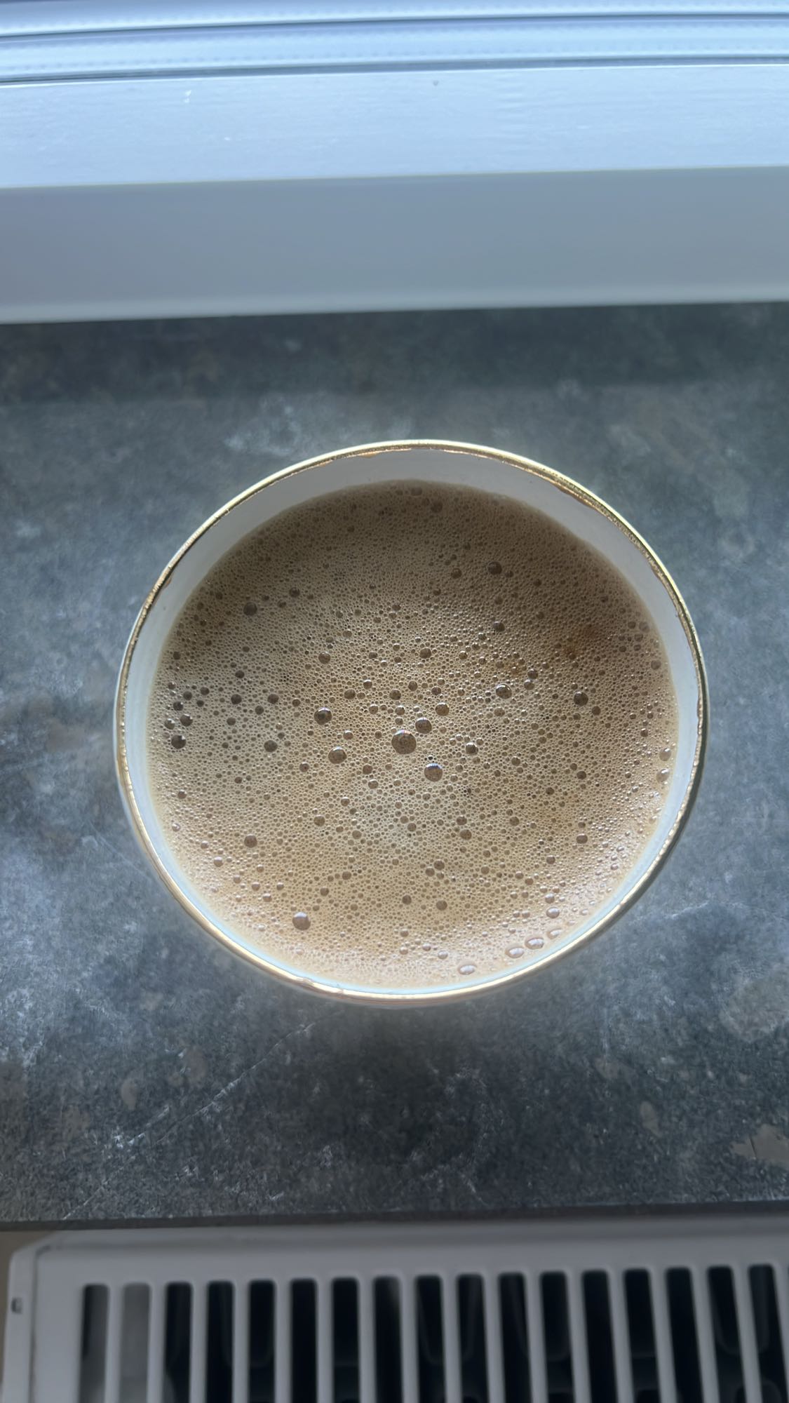 Kopp kaffe med mjölk