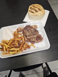 Grilled Steak with Fries