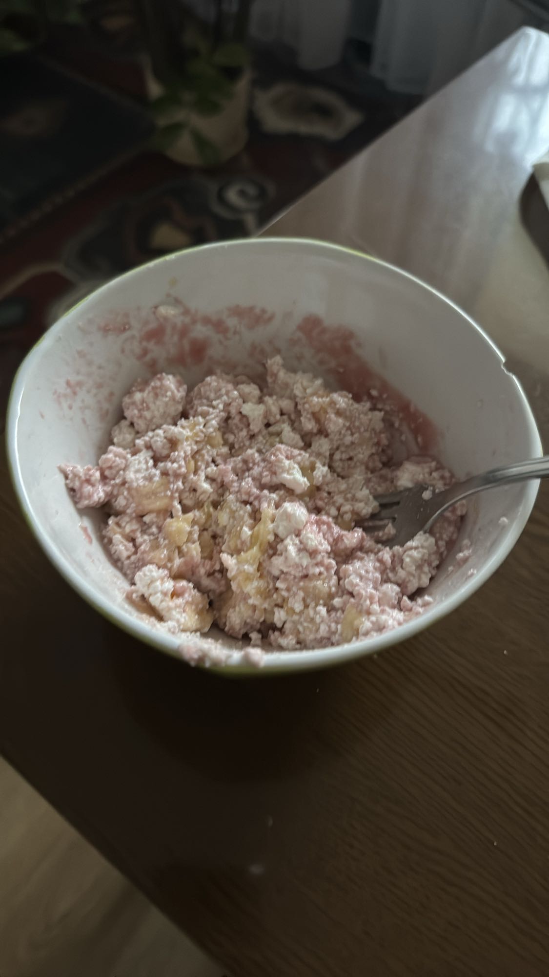 Twaróg z bananem i dżemem