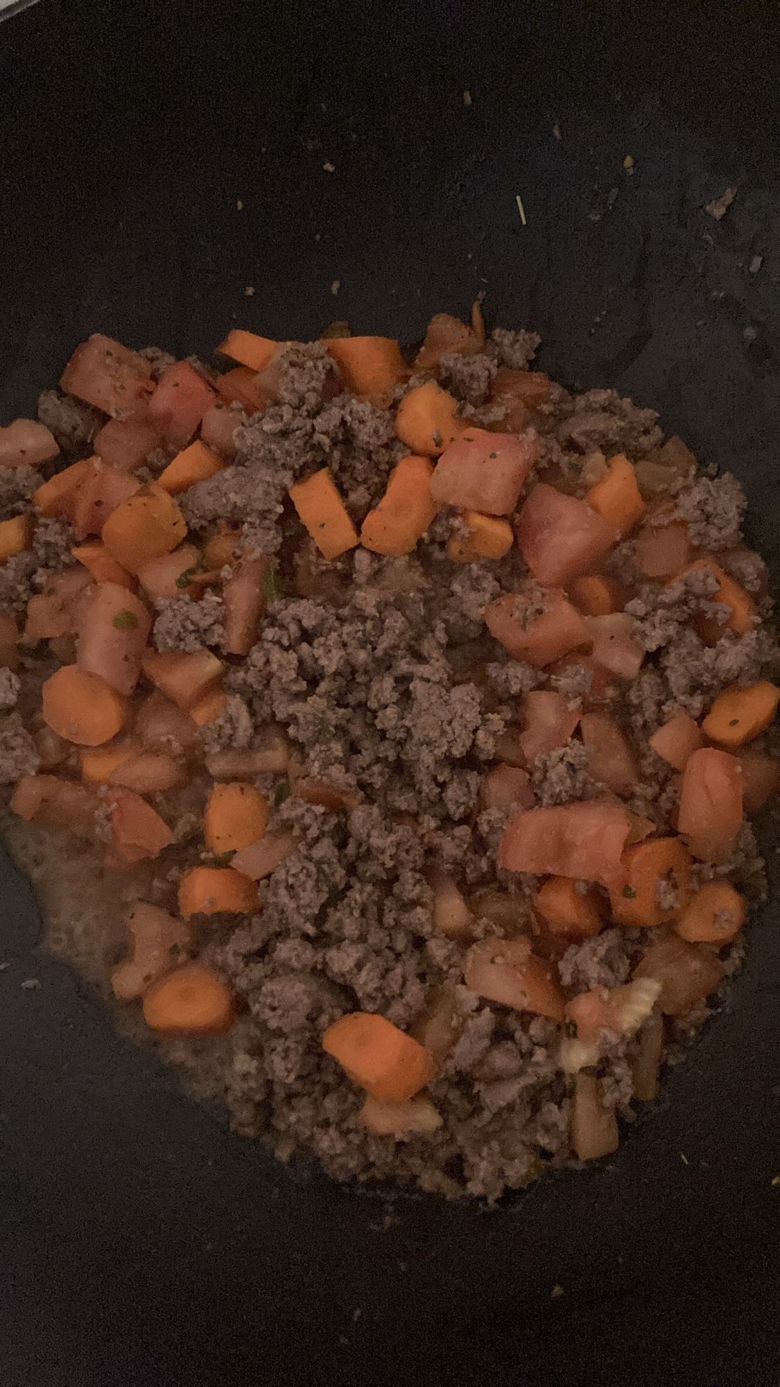 Carne molida con verduras