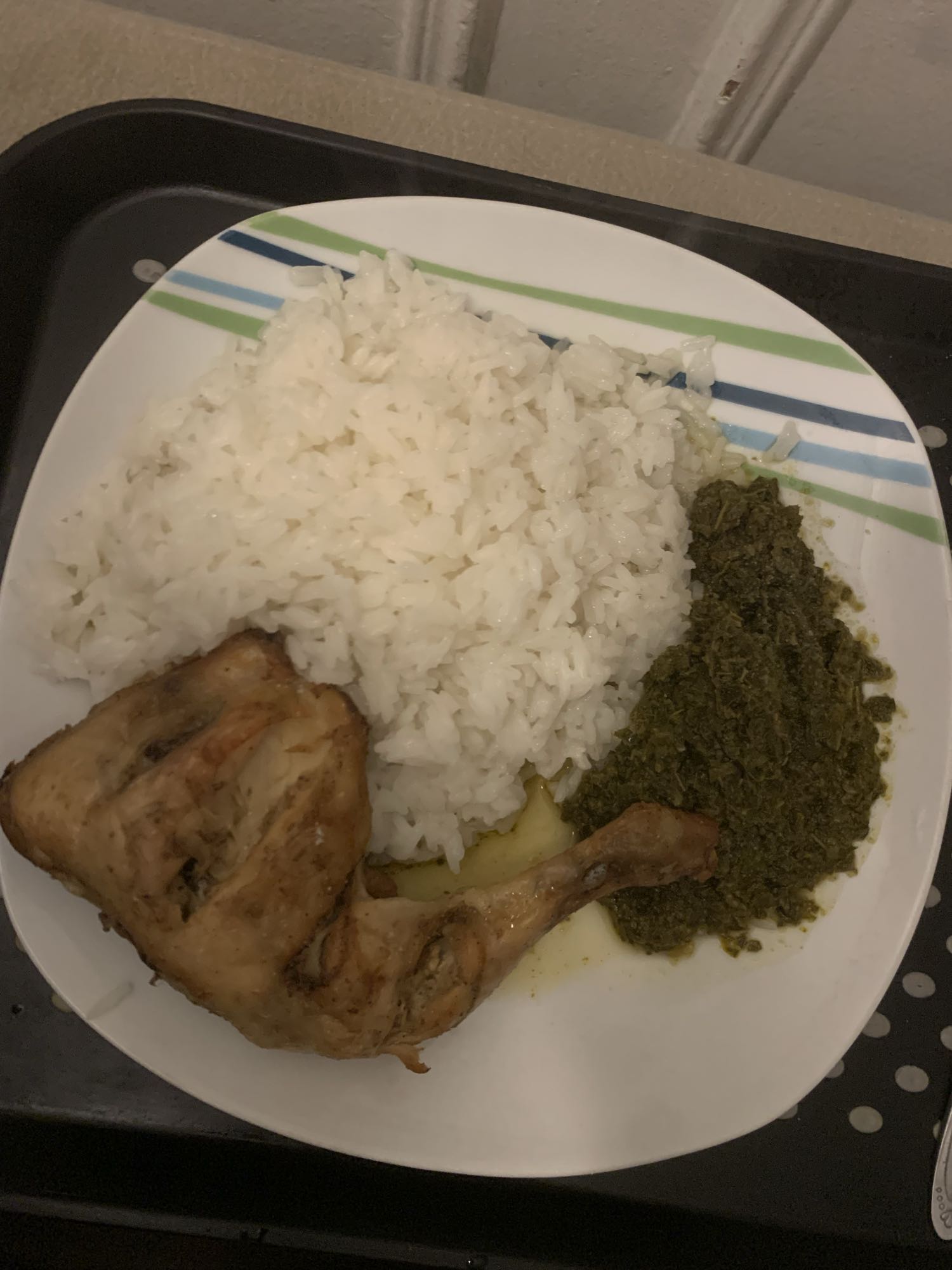 Riz, poulet et légumes