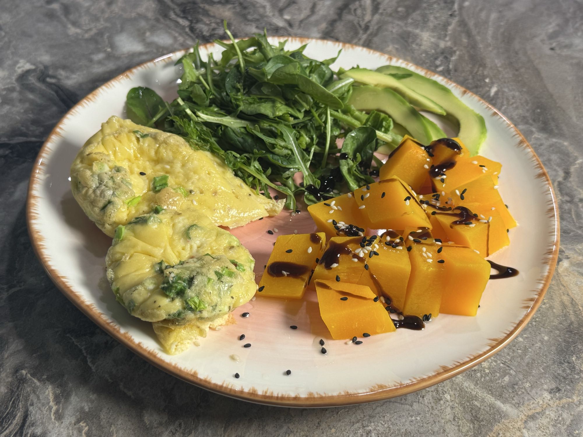 Овощной омлет с тыквой