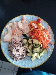 Assiette saine de poulet