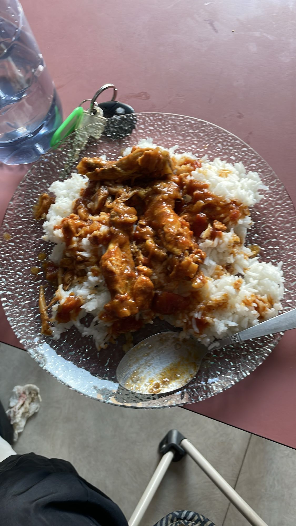 Poulet au curry avec riz