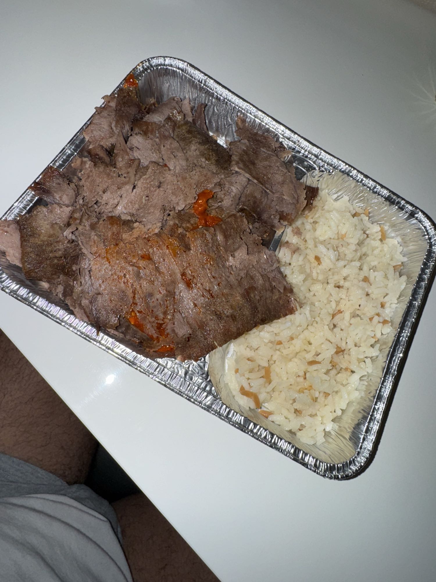 Dönerfleisch mit Reis