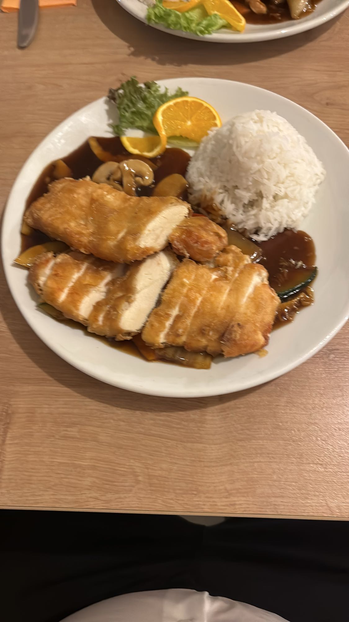 Gebratener Hähnchenteller