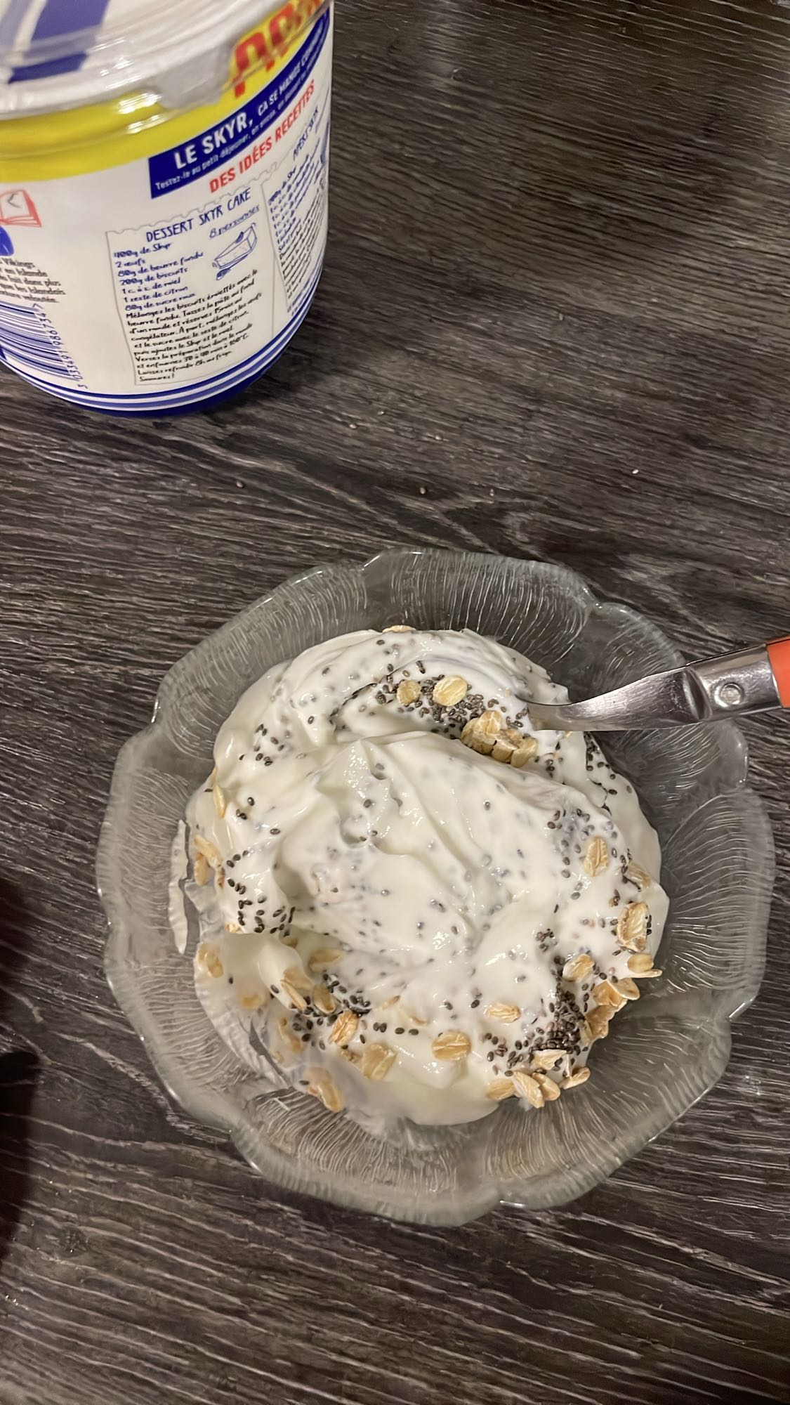 Skyr aux graines et flocons