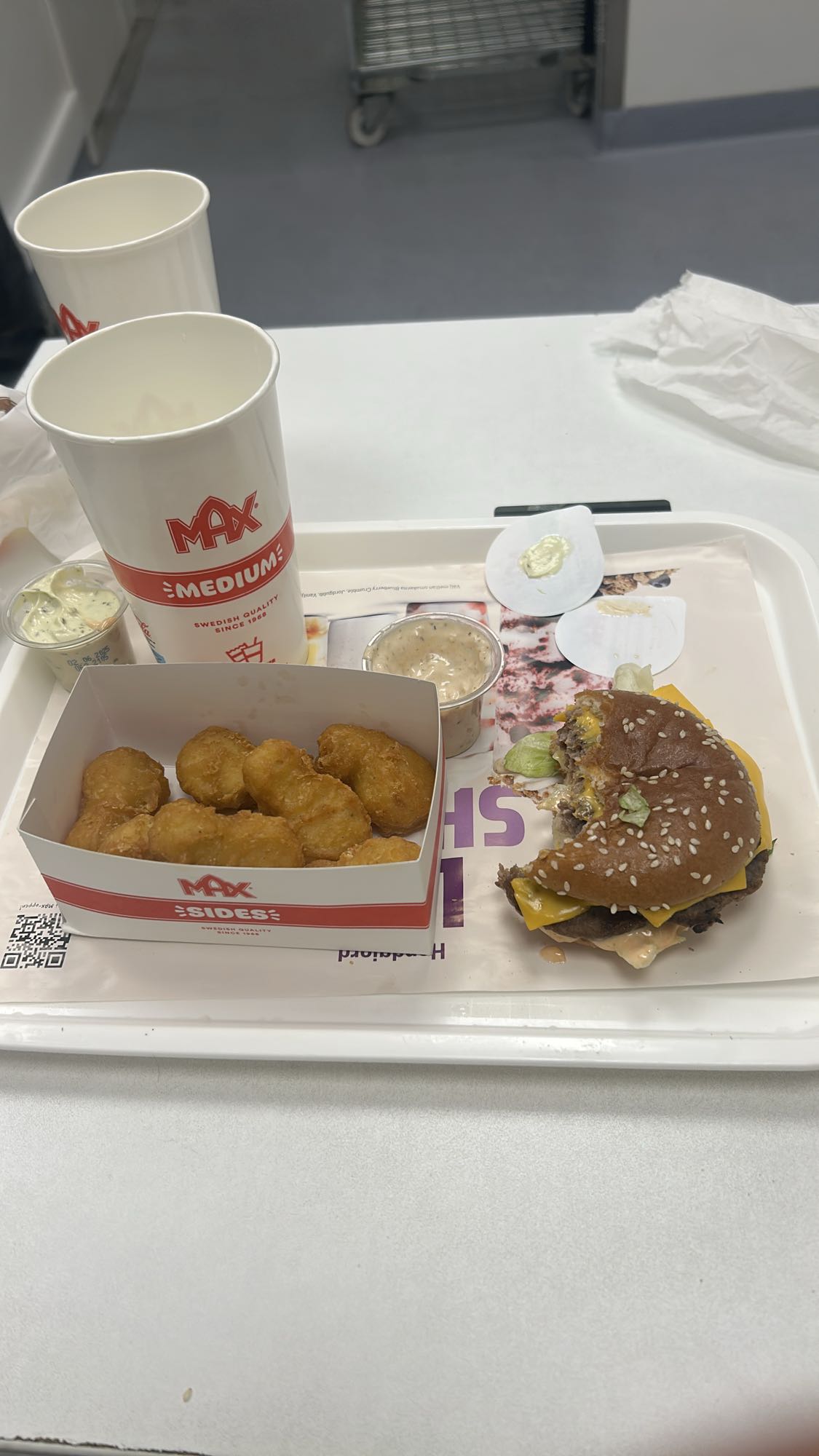 Max meny med burgare