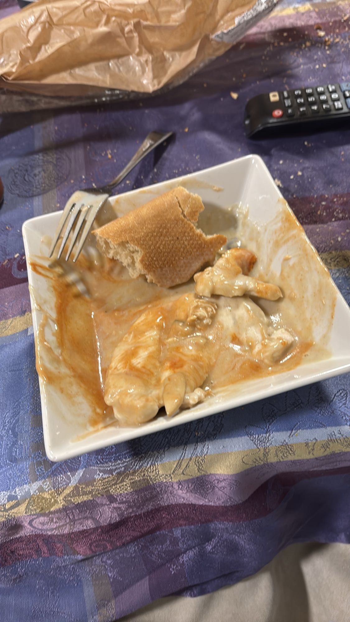 Pollo en salsa cremosa