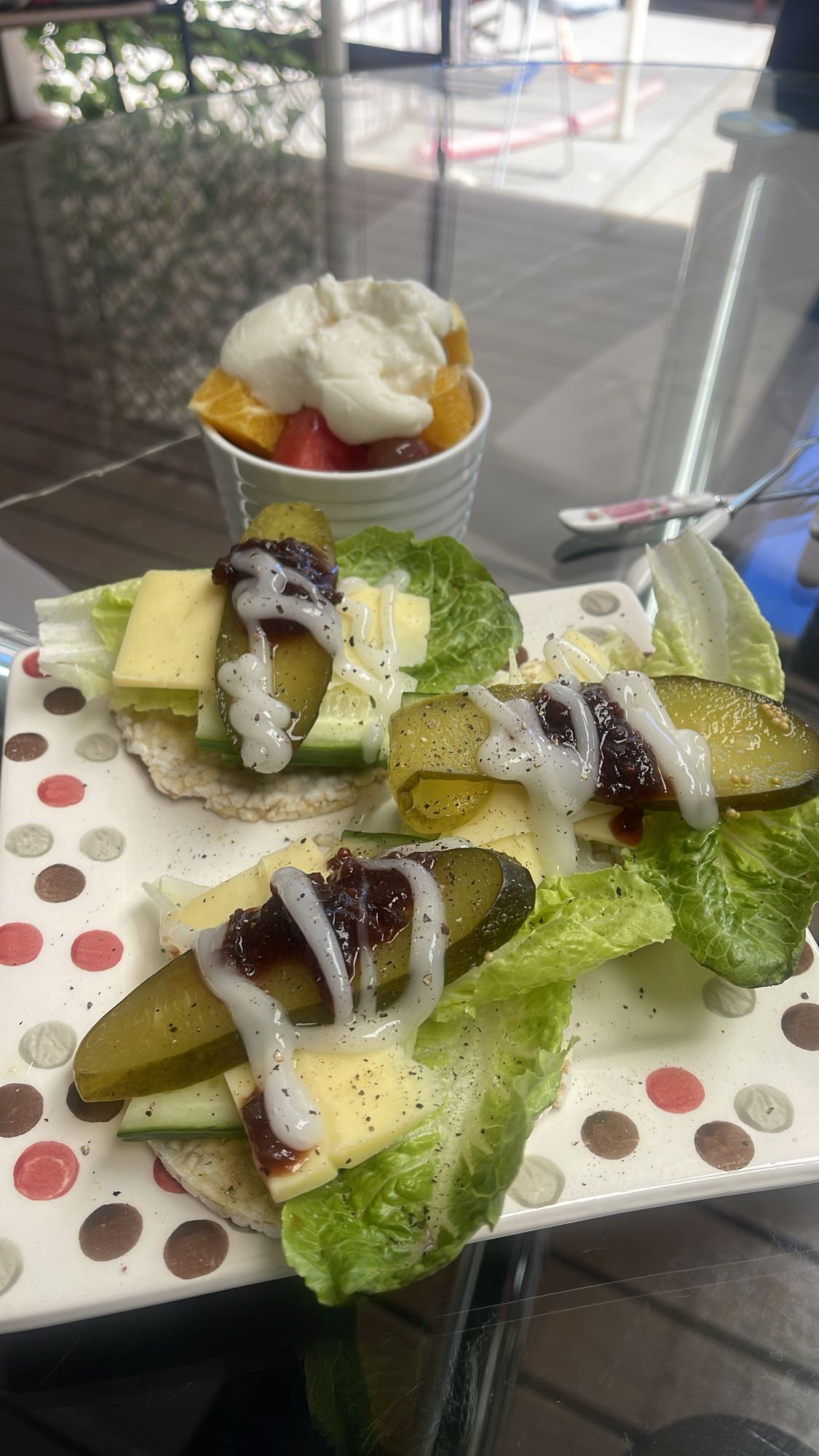 Pickle Cheese Rice Cakes