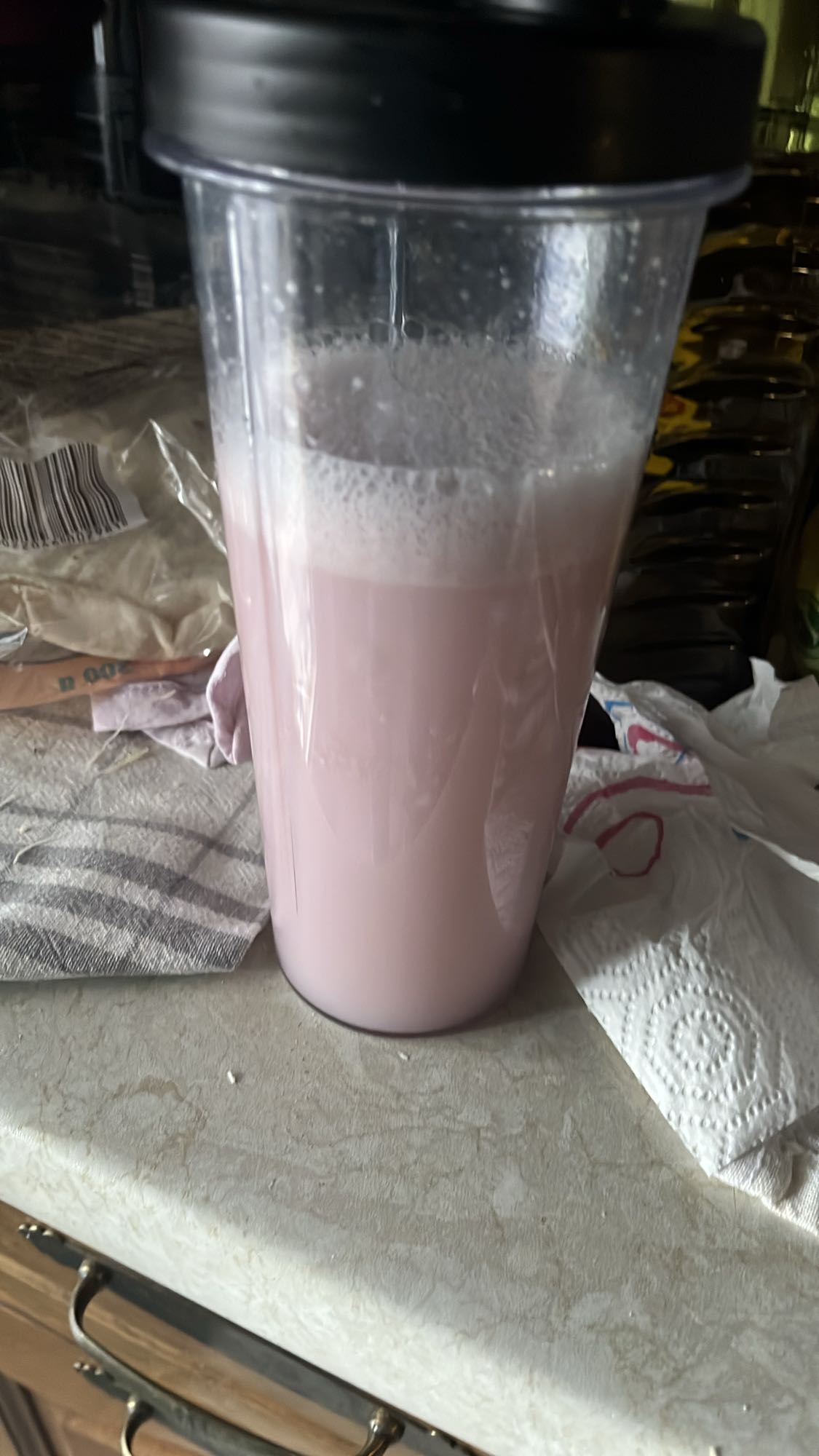 Erdbeer-Proteinshake