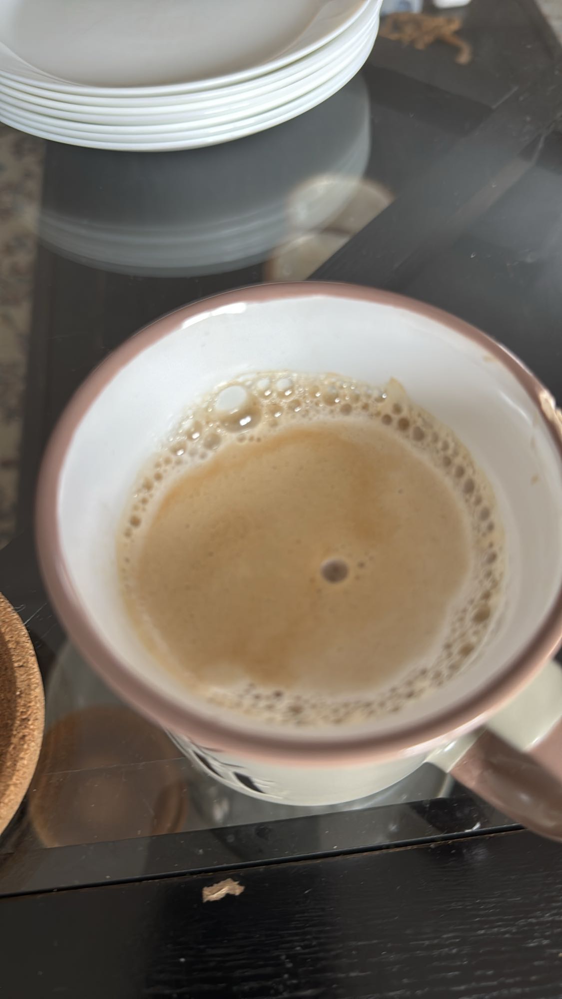 Kopp kaffe med mjölk