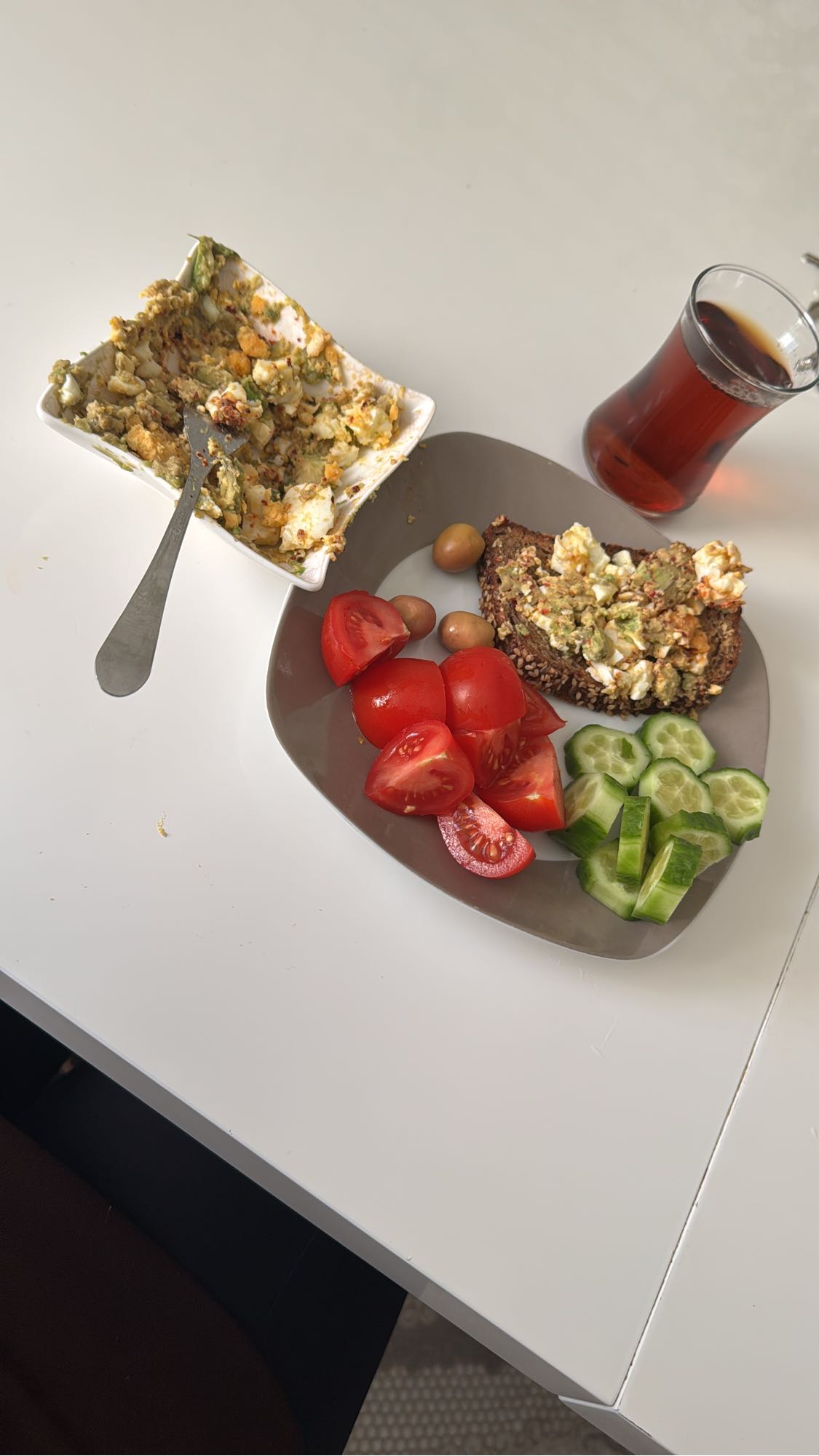 Sağlıklı Kahvaltı Tabağı