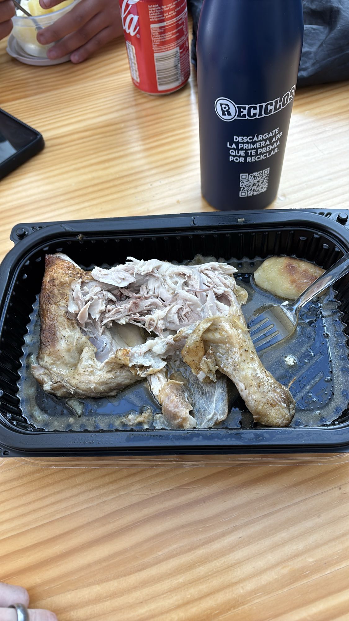 Pollo asado con patata