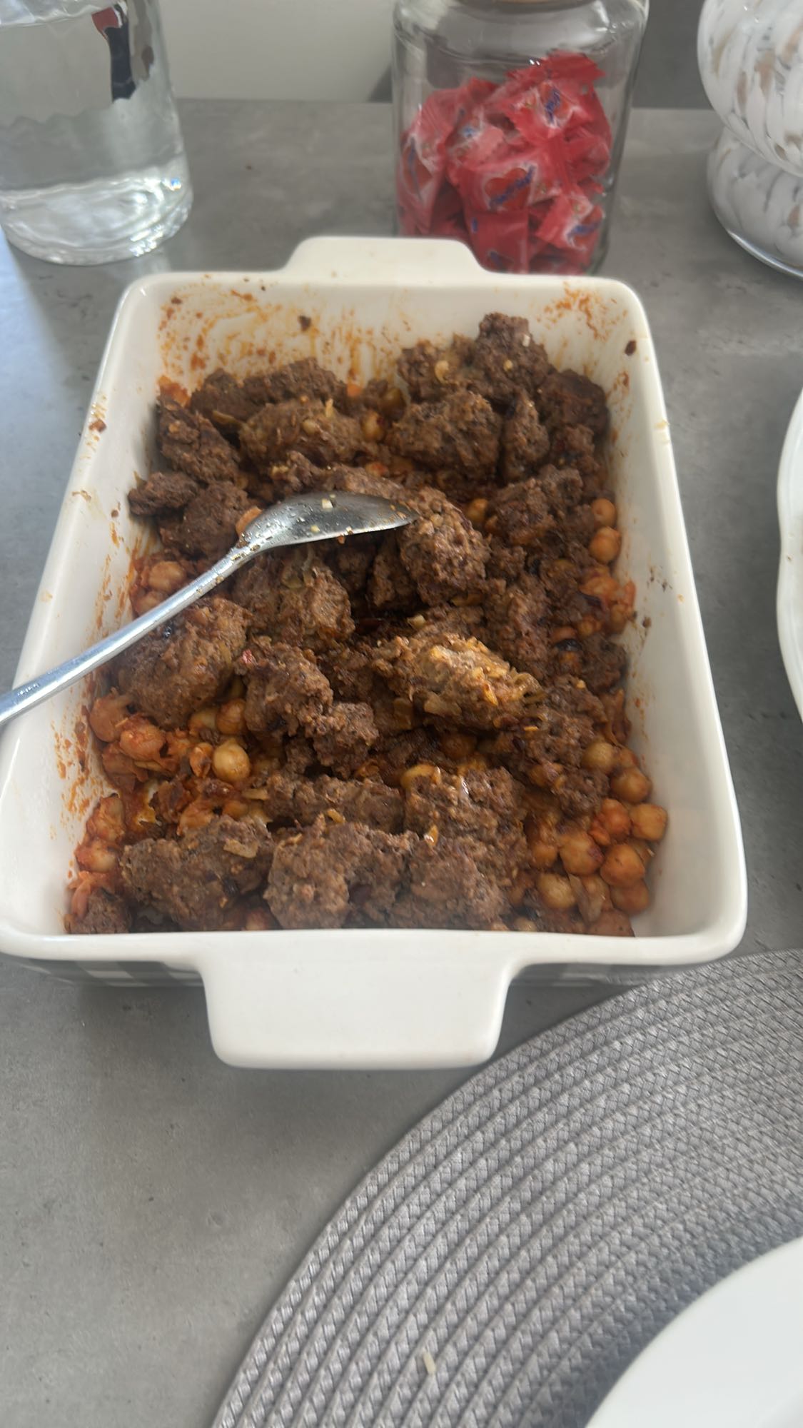 Köttfärs med kikärtor