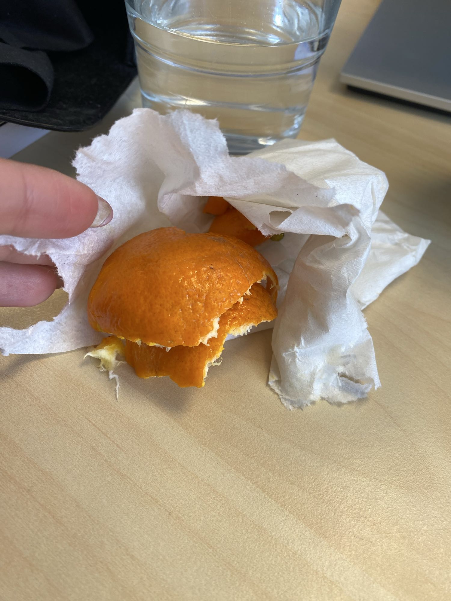 Apelsinskal och vatten