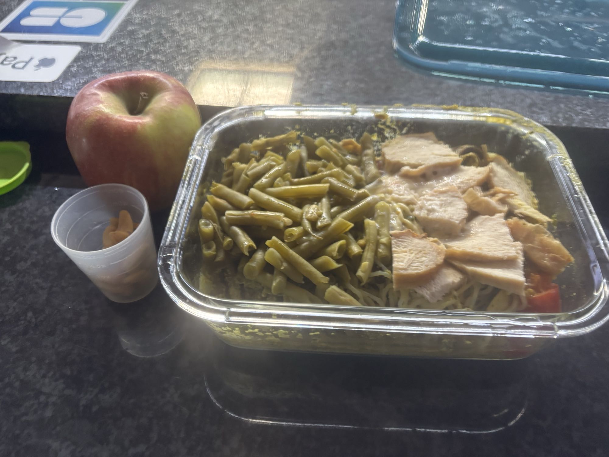 Poulet avec haricots verts