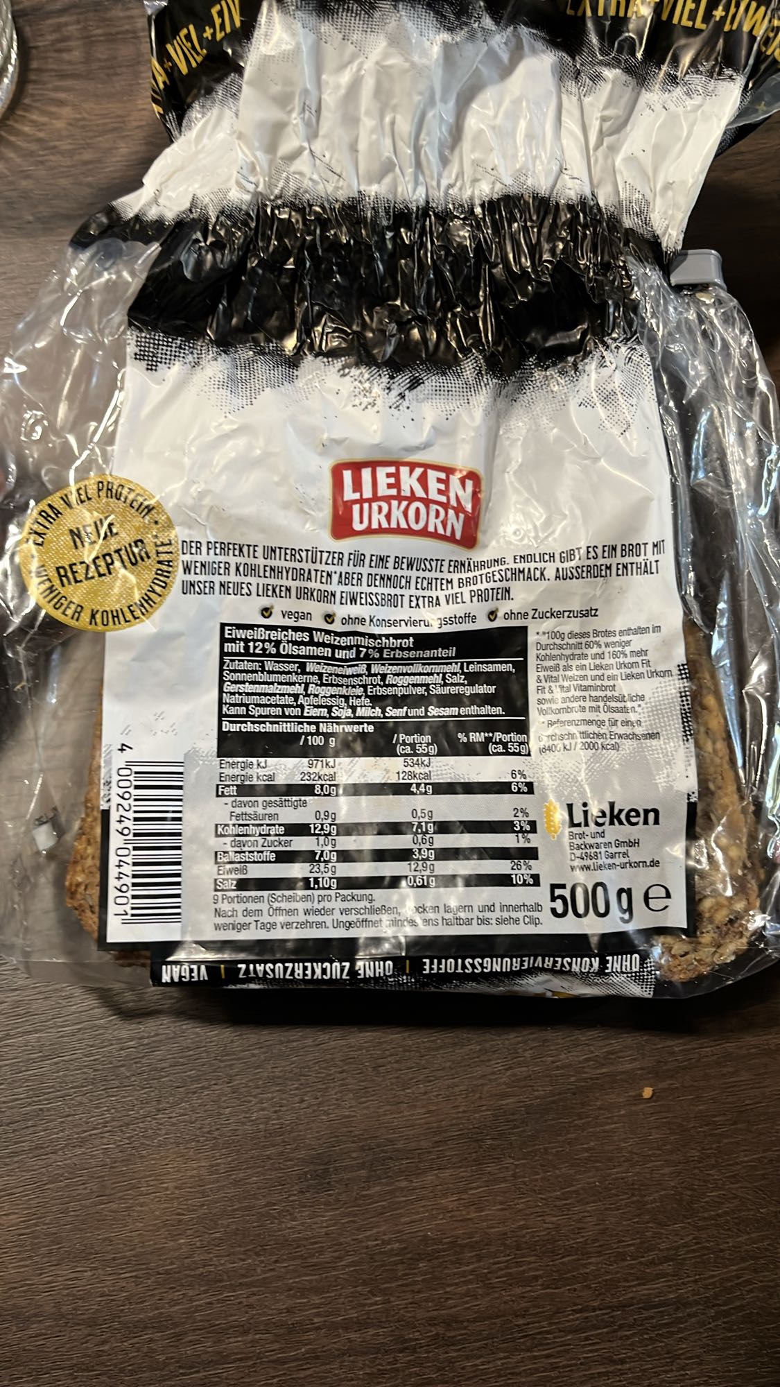 Eiweißbrot Weizenschrot