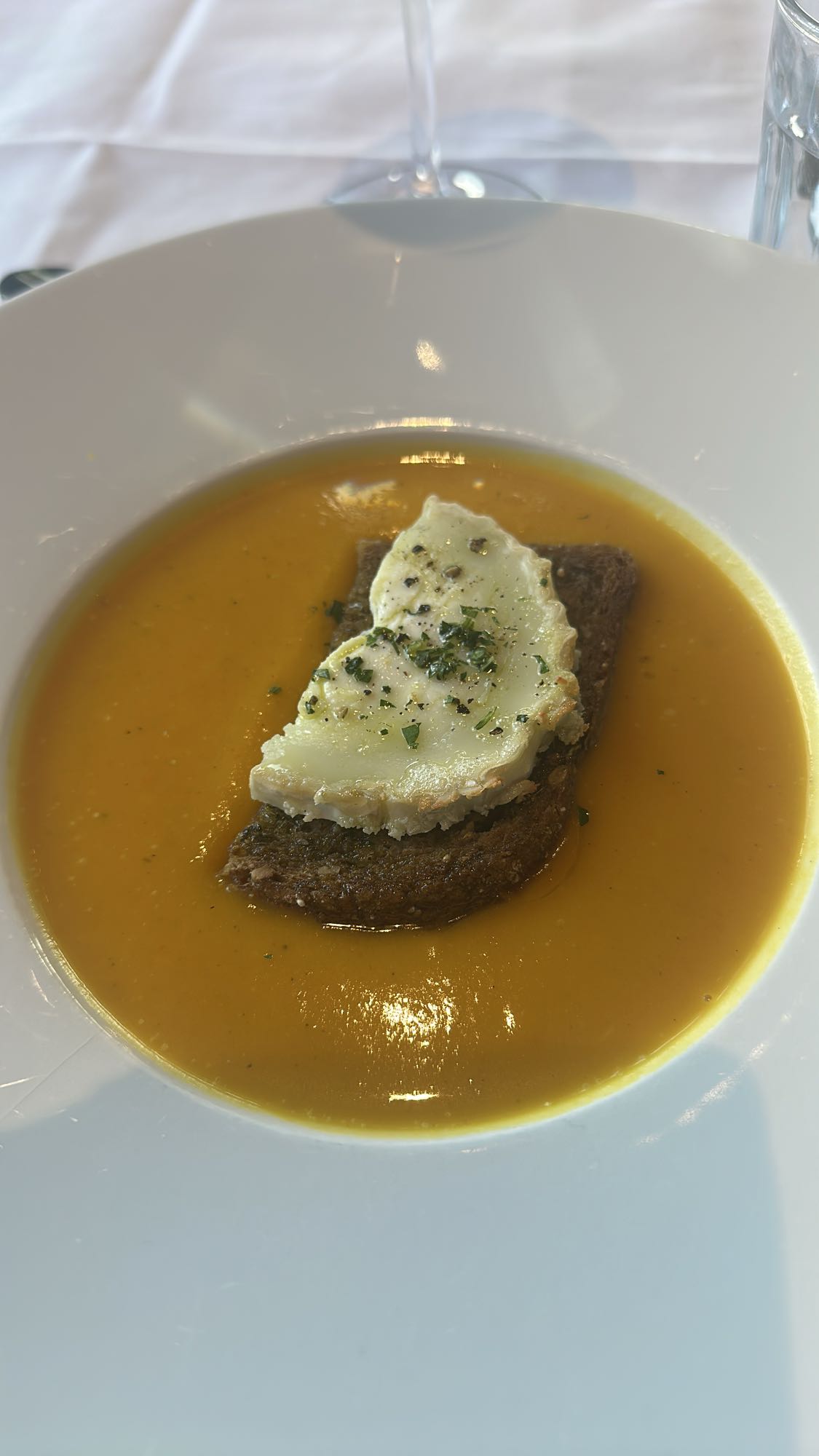 Pumpkin Soup with Toast