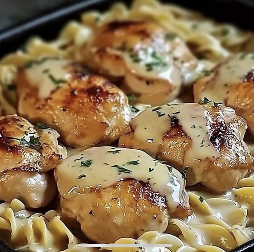 Poulet crémeux aux pâtes