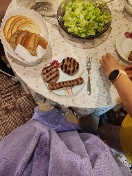 Grilled Meat with Salad