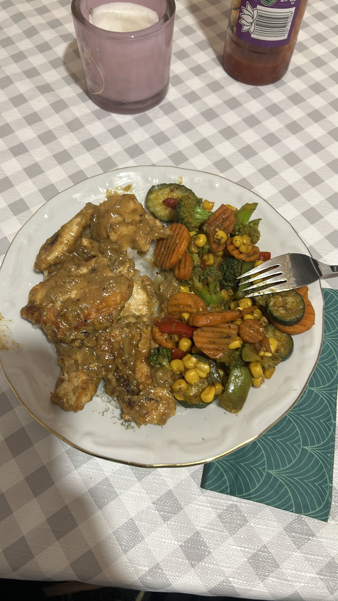 Grilled Chicken with Veggies