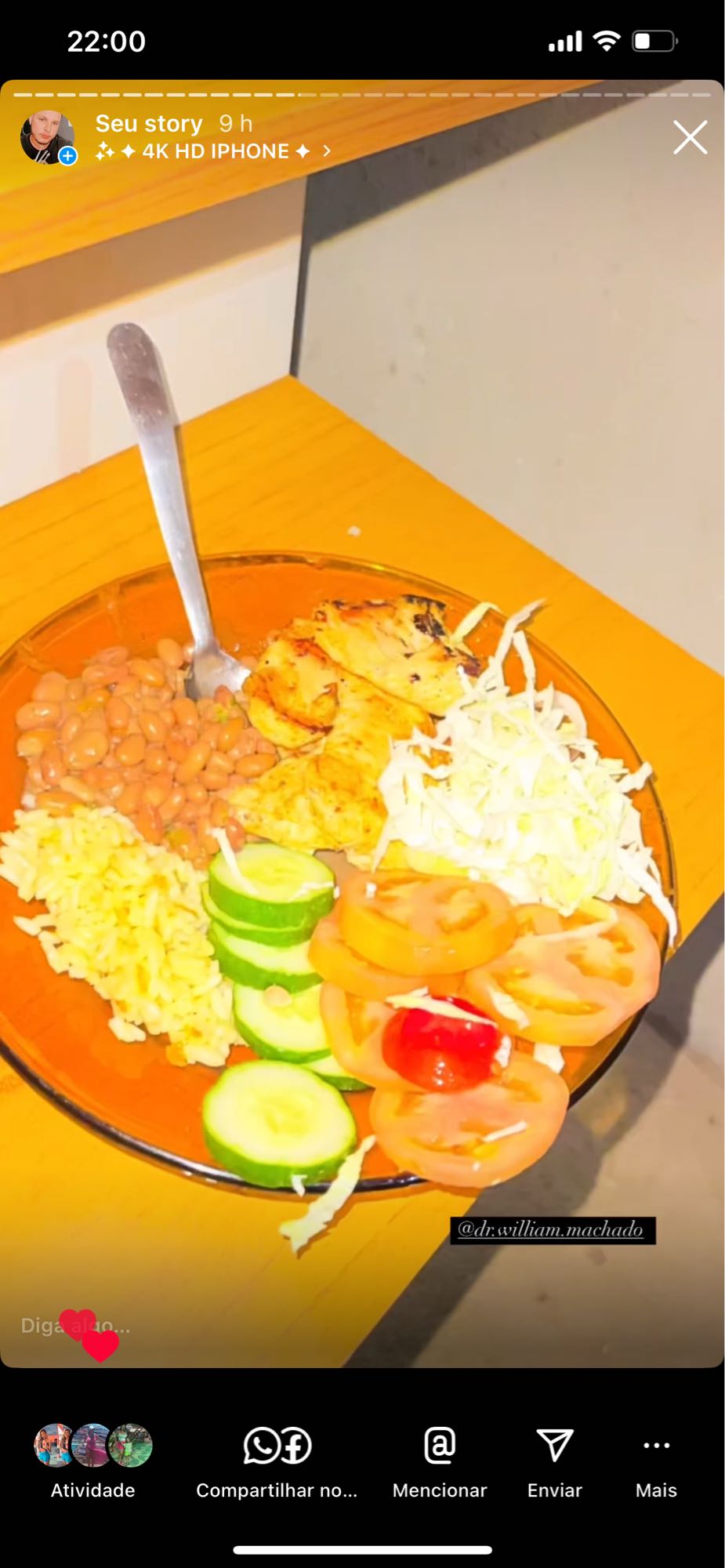 Prato saudável com frango