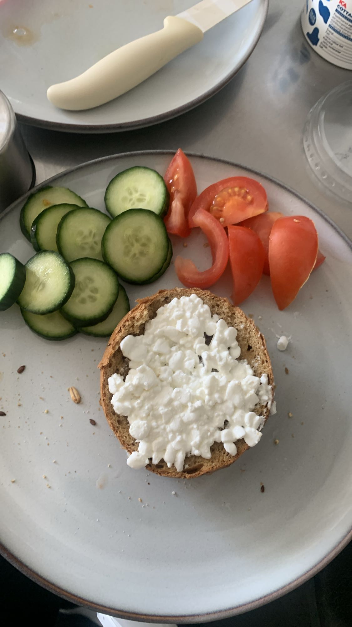Knäckebröd med keso