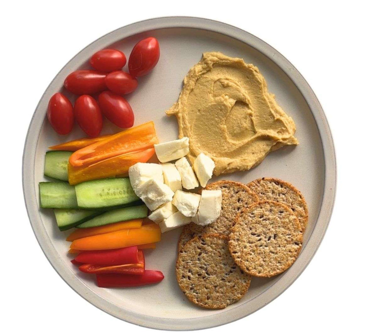 Hummus Veggie Snack Plate