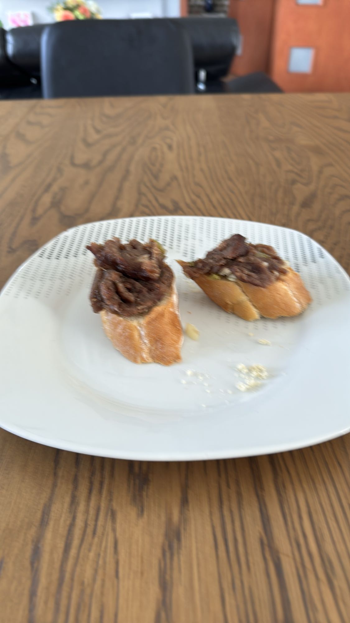 grzanki z wołowiną