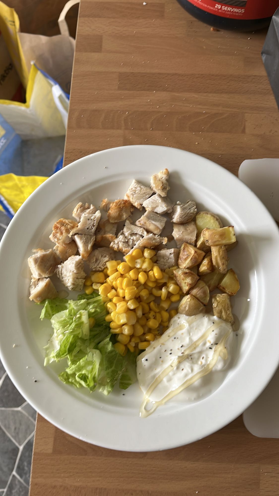 Kycklingtallrik med sås