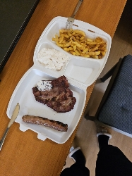 Grilled Meat with Fries