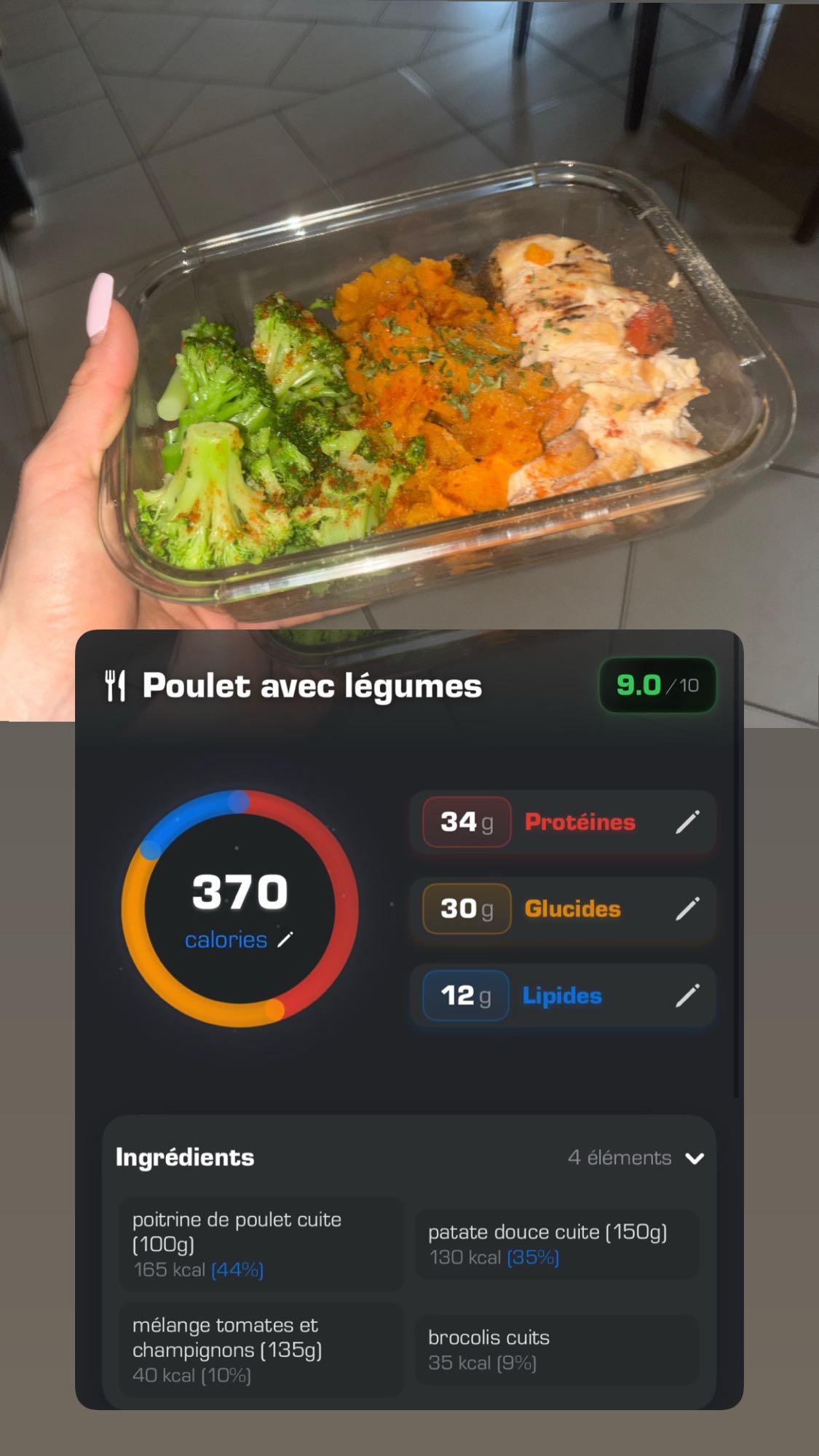 Poulet avec légumes